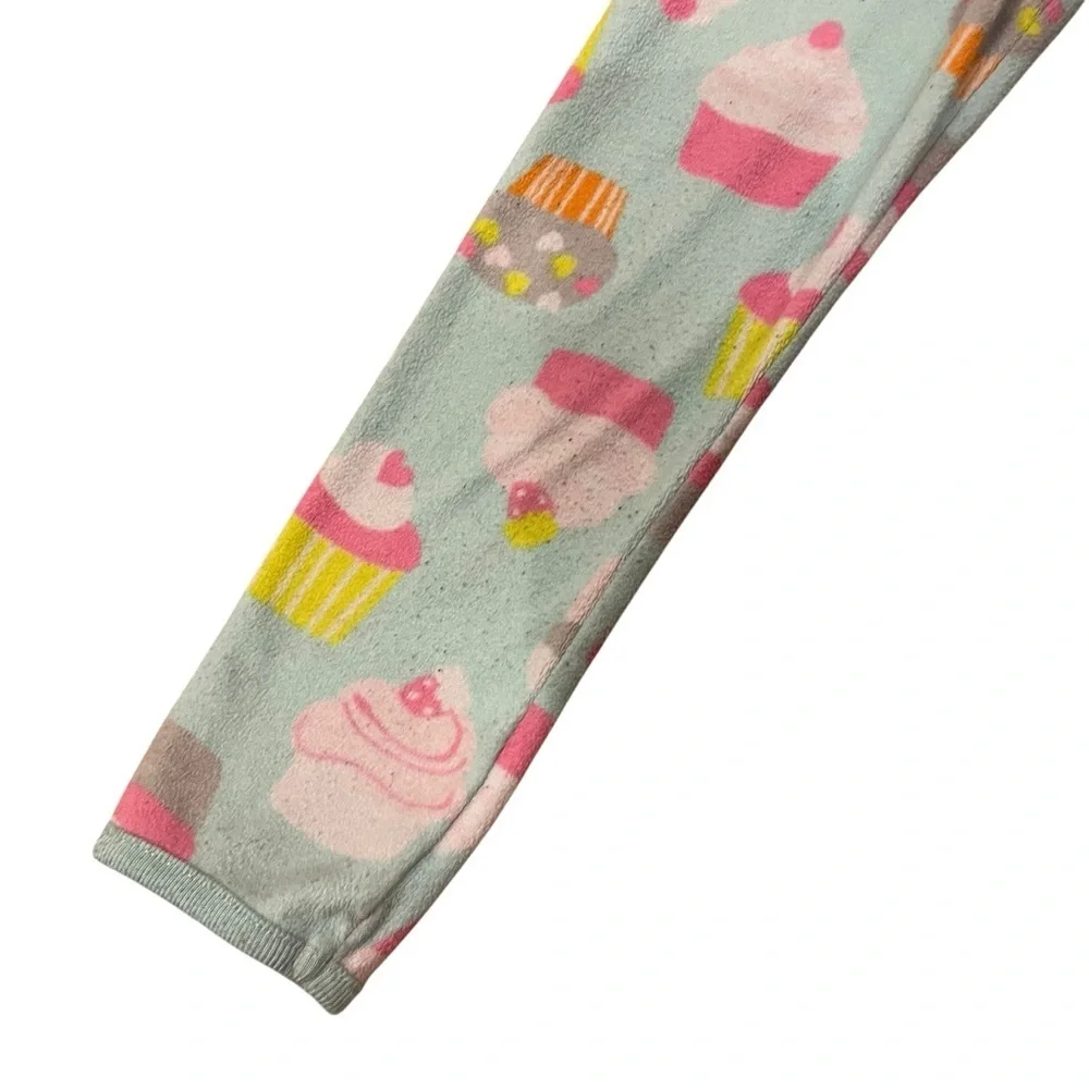 4/$25 Carters Girls Fleece Long Sleeve Night Gown Pajamas Cupcake Size Large